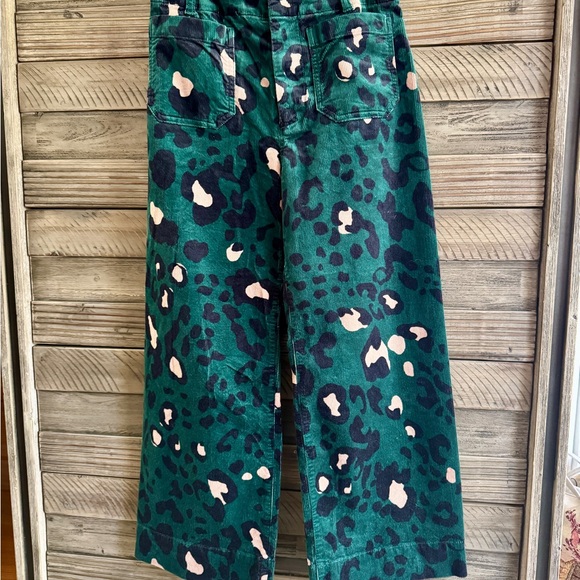 Anthropologie Maeve Colette Cropped Wide Leg Corduroy Pants - Picture 2 of 6